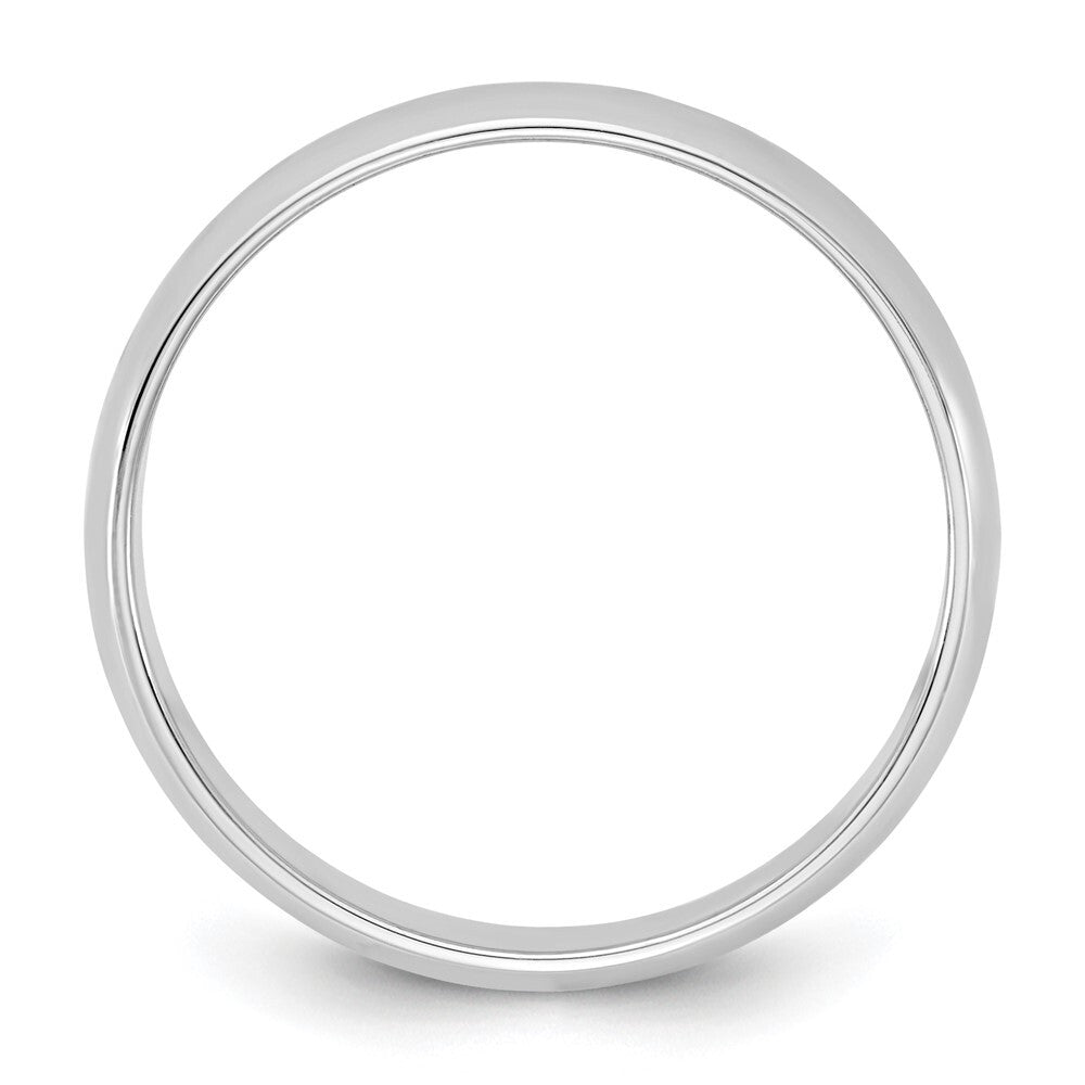 14k White Gold 4.5mm LTW Half Round Band Size 7