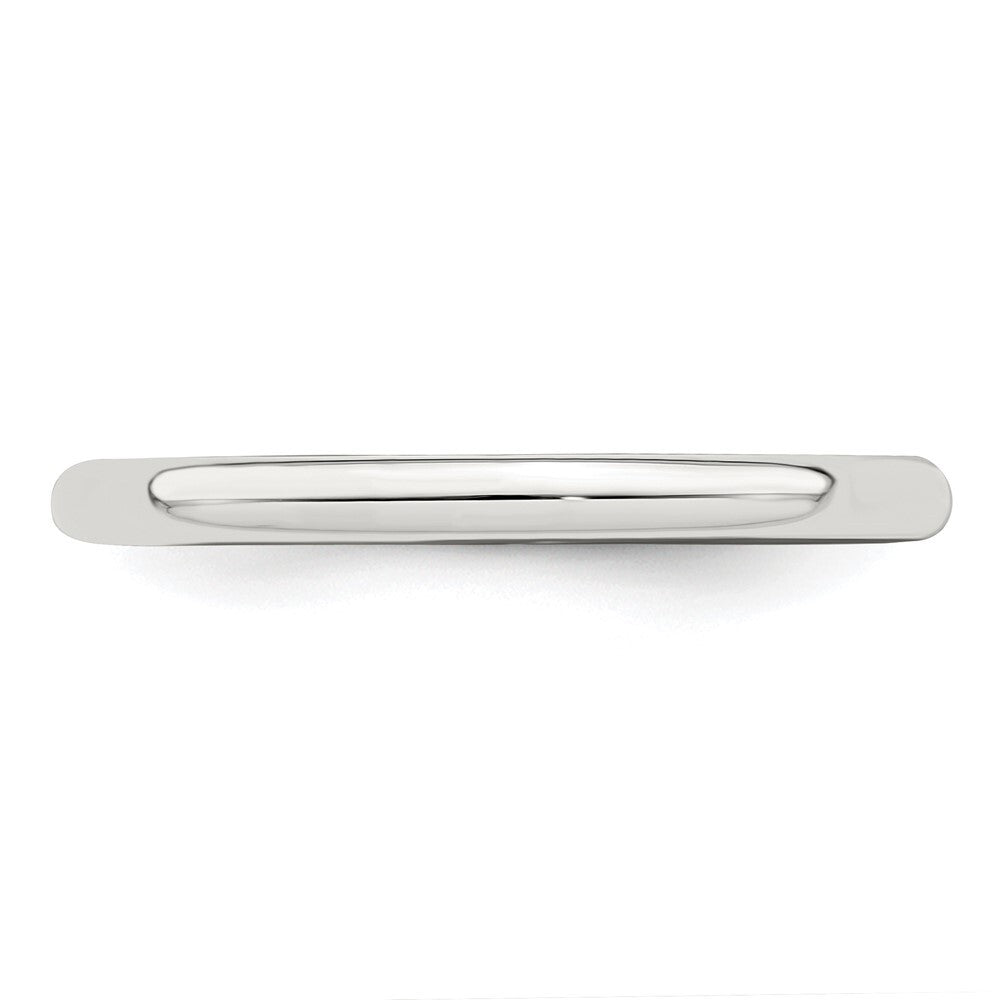Sterling Silver 2mm Half Round Size 13 Band Ring