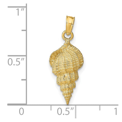 14k Yellow Gold Conch Shell Pendant for Women