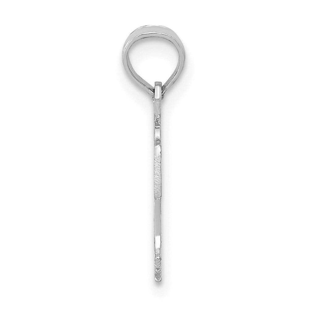 14k White Gold Basketball in Net Pendant for Women