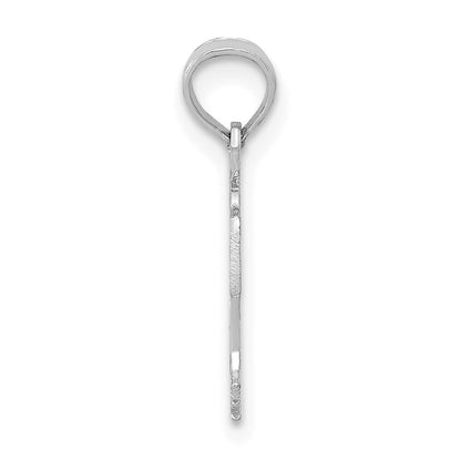 14k White Gold Basketball in Net Pendant for Women