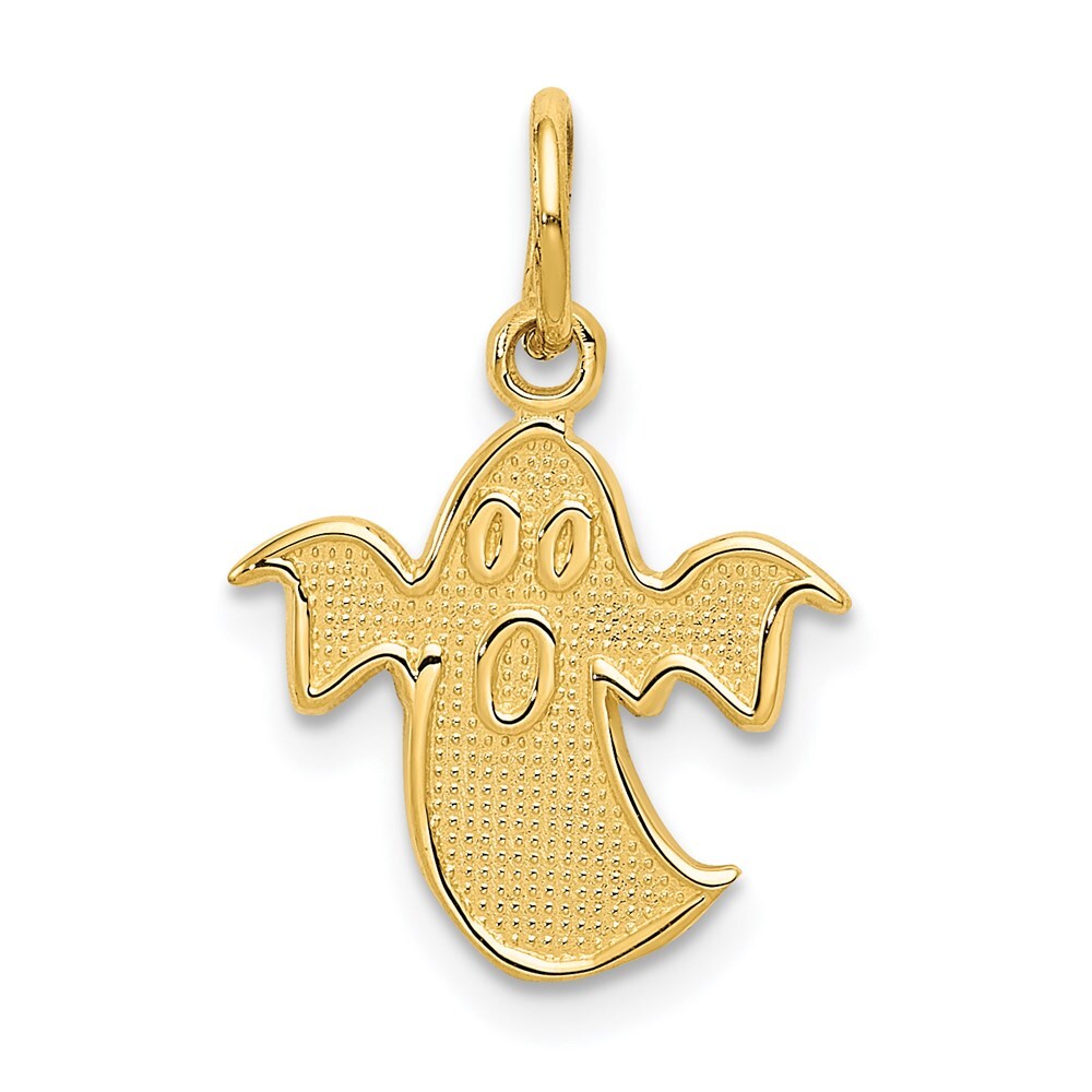 14k Yellow Gold Ghost Charm Pendant for Women