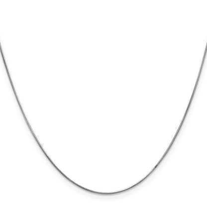 14K White Gold 24 inch .6mm Round Snake Chain Necklace