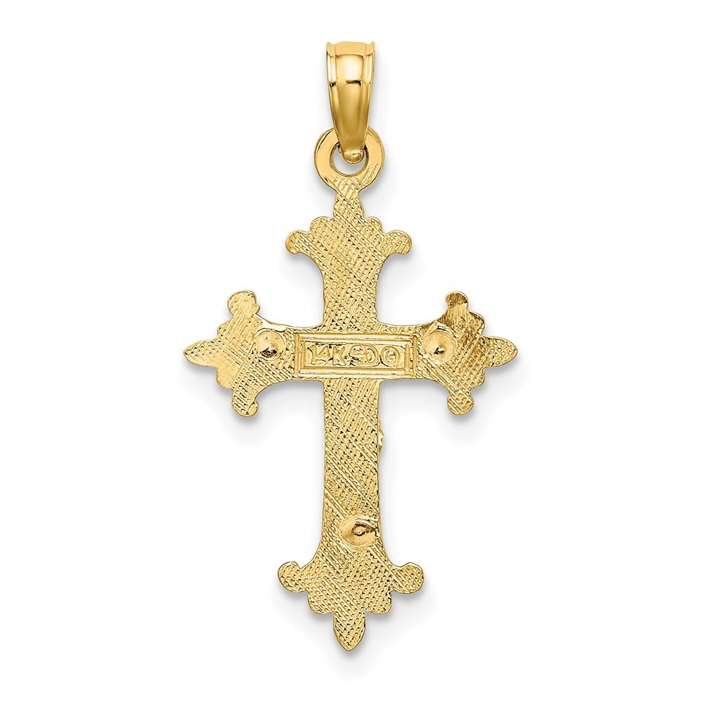 14K Two-Tone Gold Crucifix Charm
