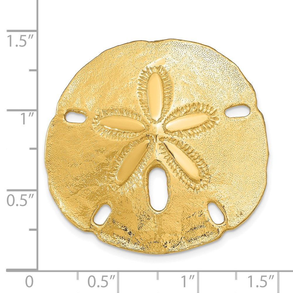 14k Yellow Gold Fits Up To 8mm and 10mm Medium Sand Dollar Slide