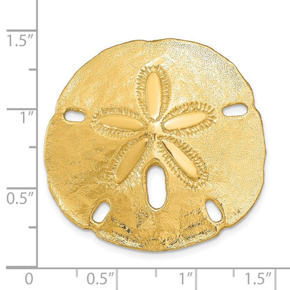 14k Yellow Gold Fits Up To 8mm and 10mm Medium Sand Dollar Slide