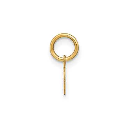 14k Yellow Gold Lower case Letter S Initial Charm Pendant for Women