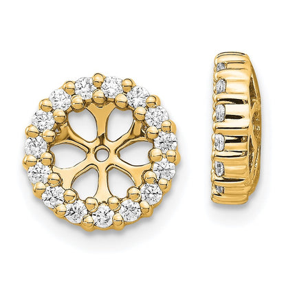 14k Yellow Gold Diamond Earring Jackets