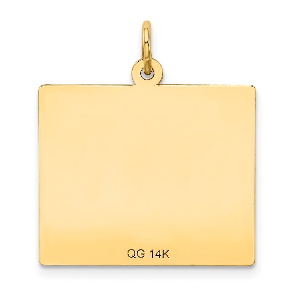 14k Yellow Gold Wednesday the First Day Calendar Pendant