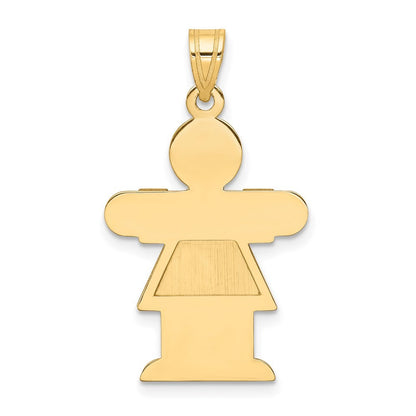 14k Yellow Gold Girl Charm