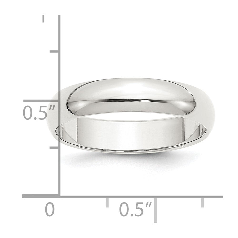 Sterling Silver 5mm Half Round Size 11 Band Ring