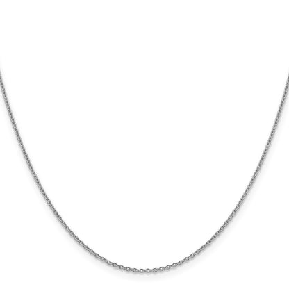 14K White Gold 20 inch 1.4mm Forzantine Cable Chain Necklace