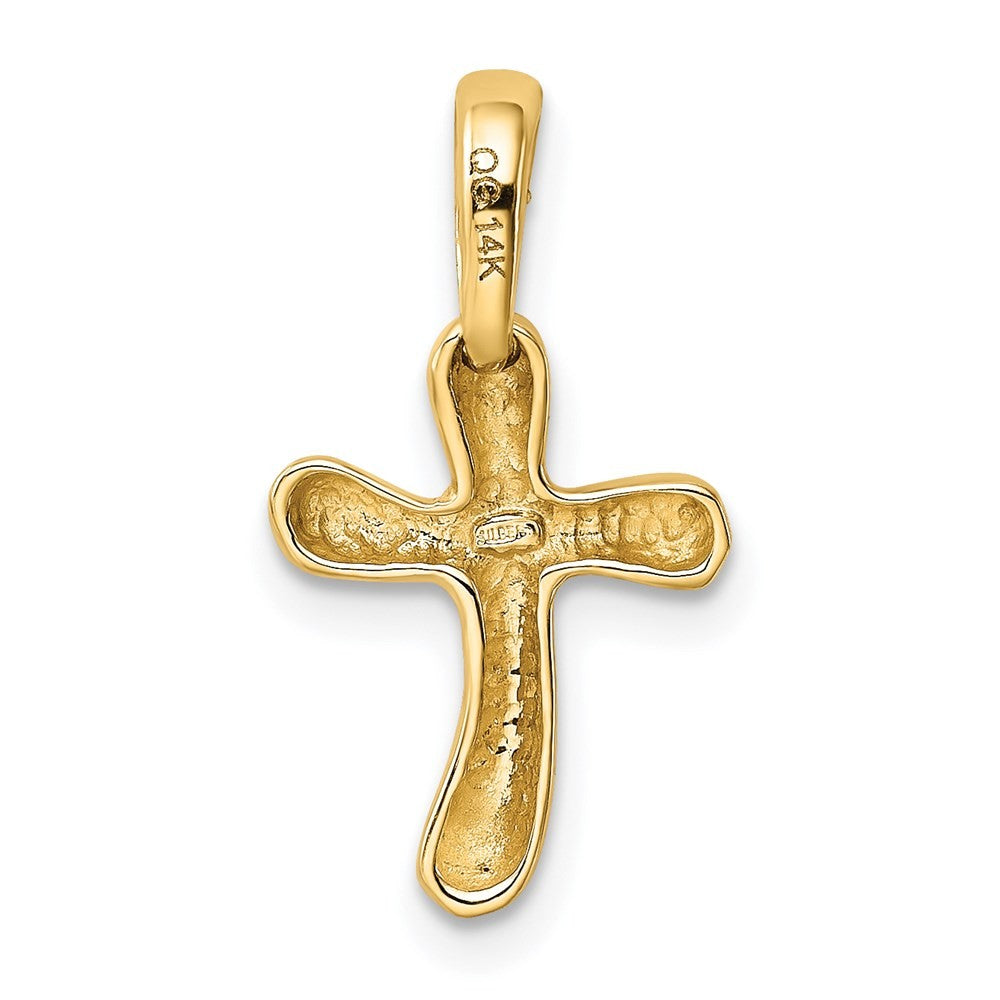14k Yellow Gold Small Freeform Cross