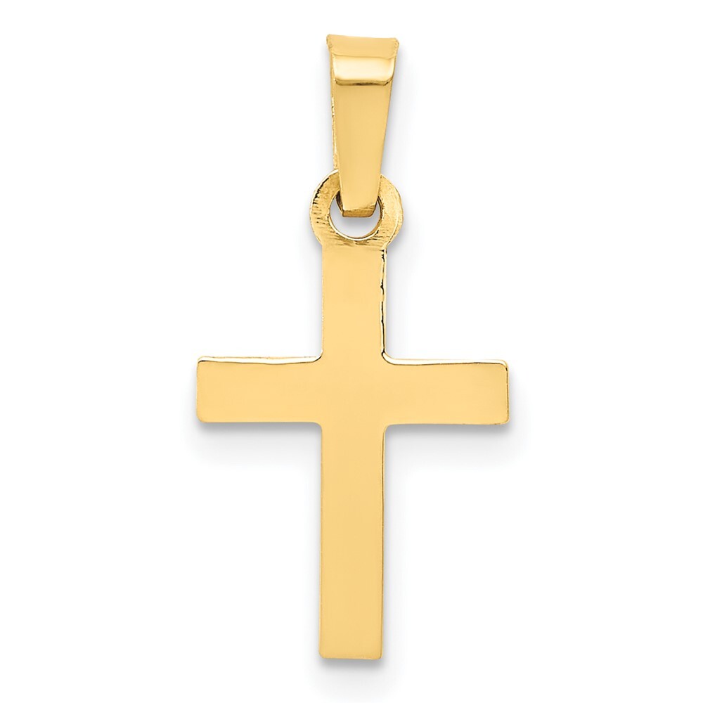 14k Yellow Gold Cross Pendant for Women