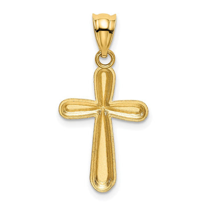 14k Yellow Gold Polished Cross Pendant