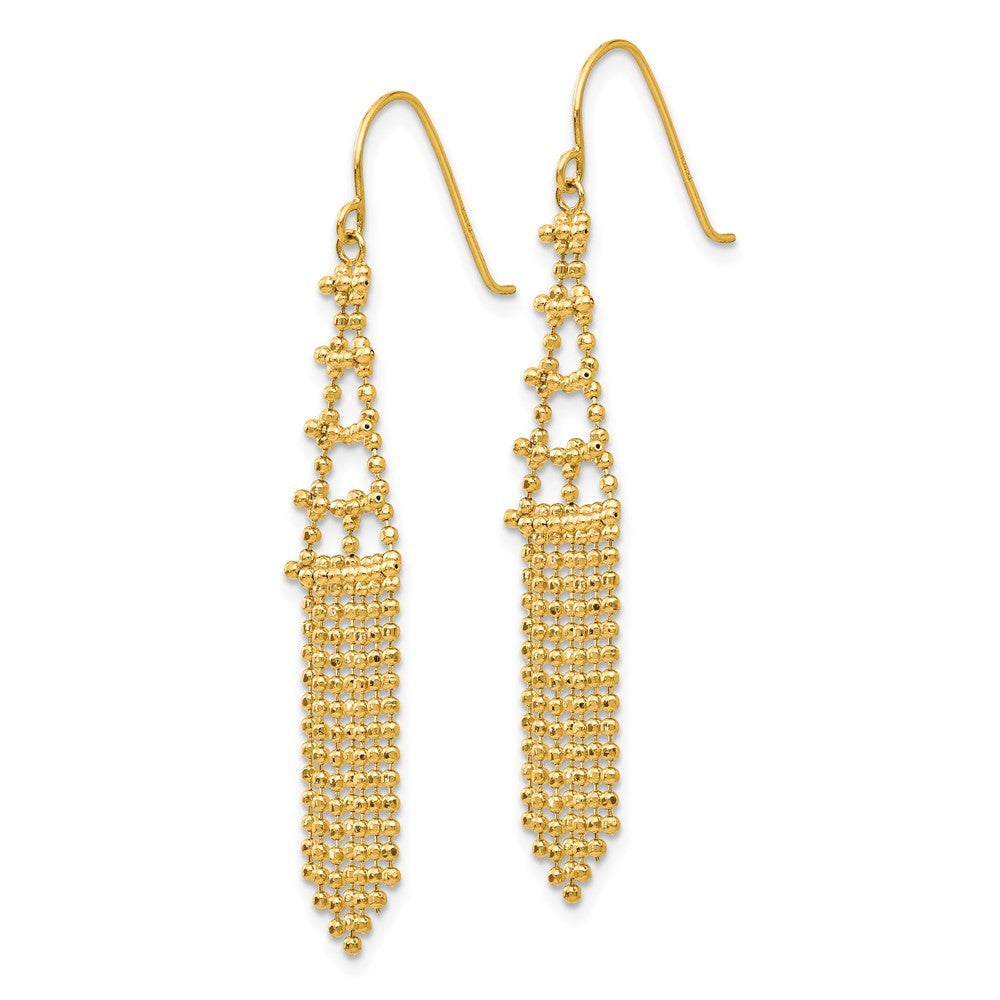 14k Yellow Gold Beaded Earrings
