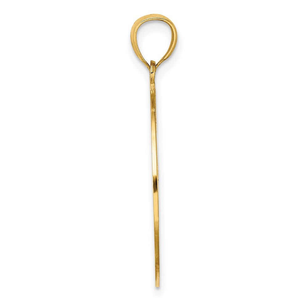 14k Yellow Gold Retro Daisy In Round Frame Charm Pendant for Women