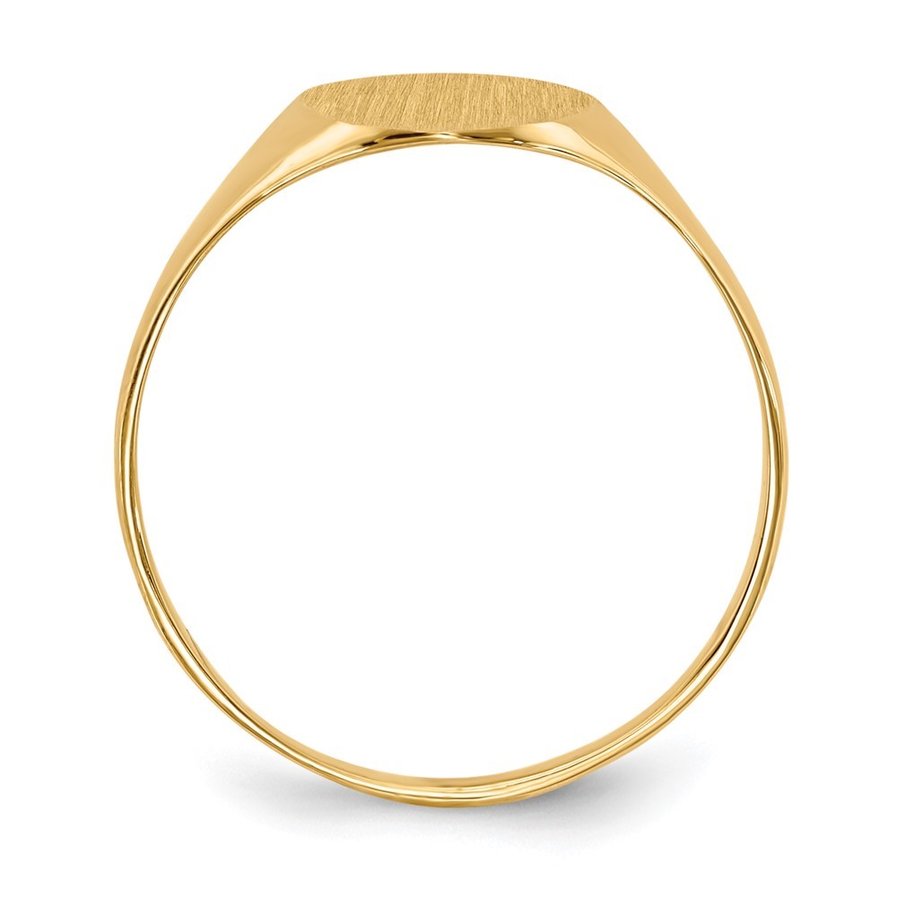 14k Yellow Gold 10.0x8.5mm Closed Back Signet Ring