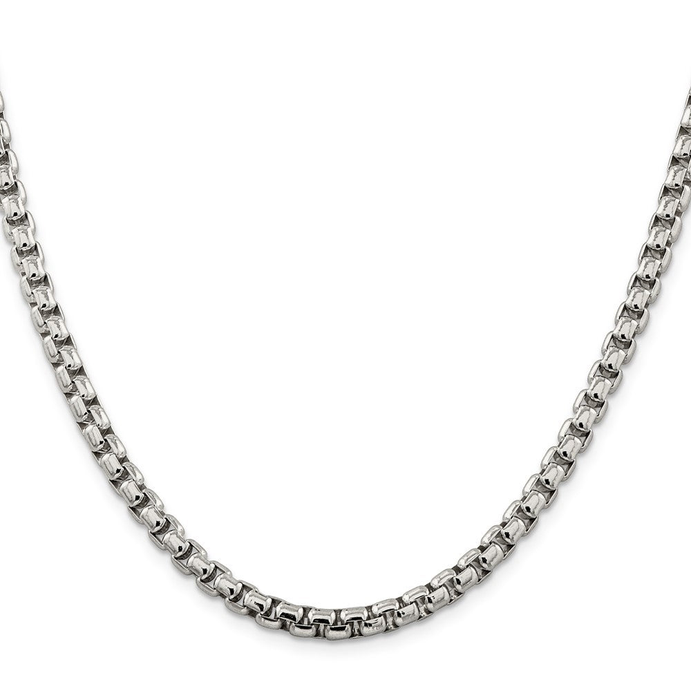 Sterling Silver 5.2mm Round Box Chain Necklace