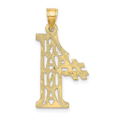 14k Yellow Gold #1 NANA Charm Pendant for Women