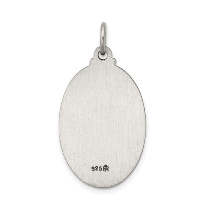 Sterling Silver Antiqued Our Lady of Guadalupe Medal Pendant