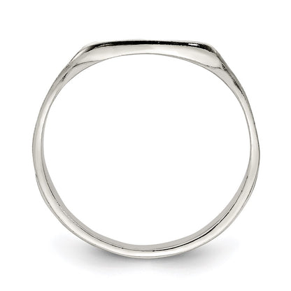 Sterling Silver 11x14mm Solid Back Signet Ring Size 8