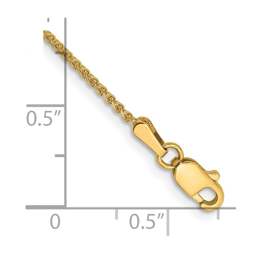 14k Yellow Gold 6 inch 1.25mm Diamond-cut Spiga Bracelet