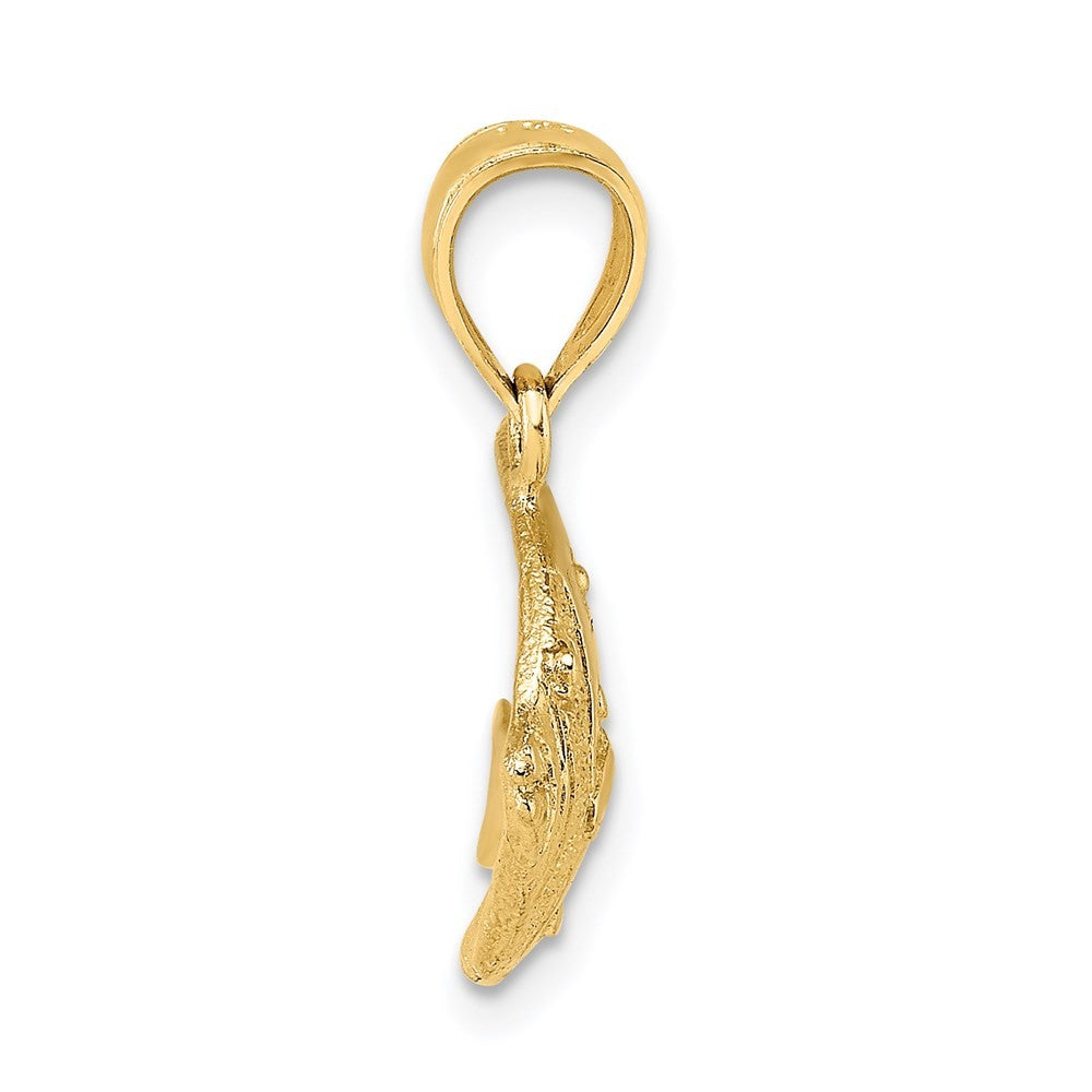 14k Yellow Gold 2-D Polished Fish Charm