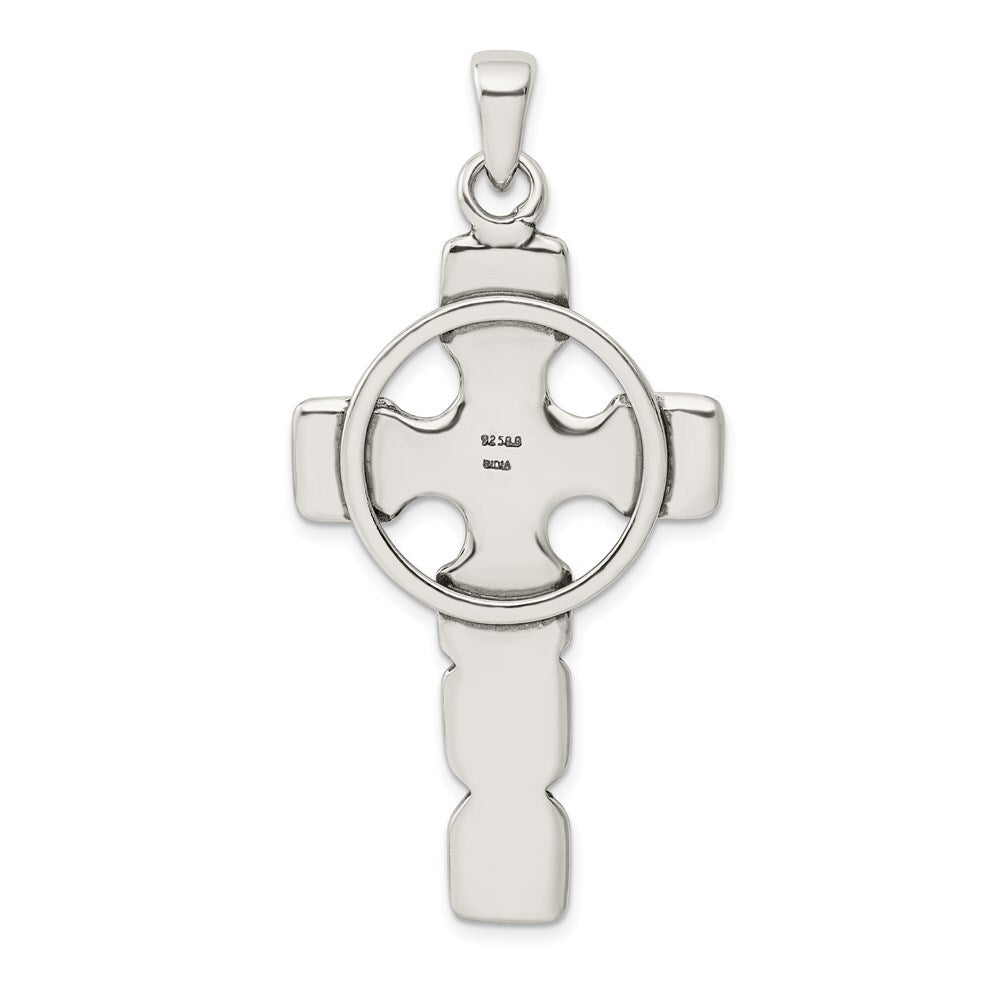 Sterling Silver Antiqued Celtic Cross Pendant Holiday Gift for Women