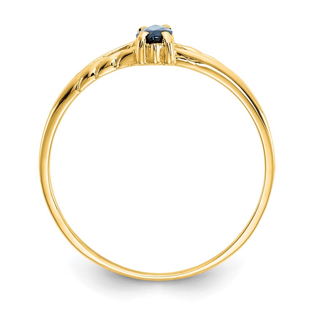 14K Yellow Gold Sapphire Birthstone Ring