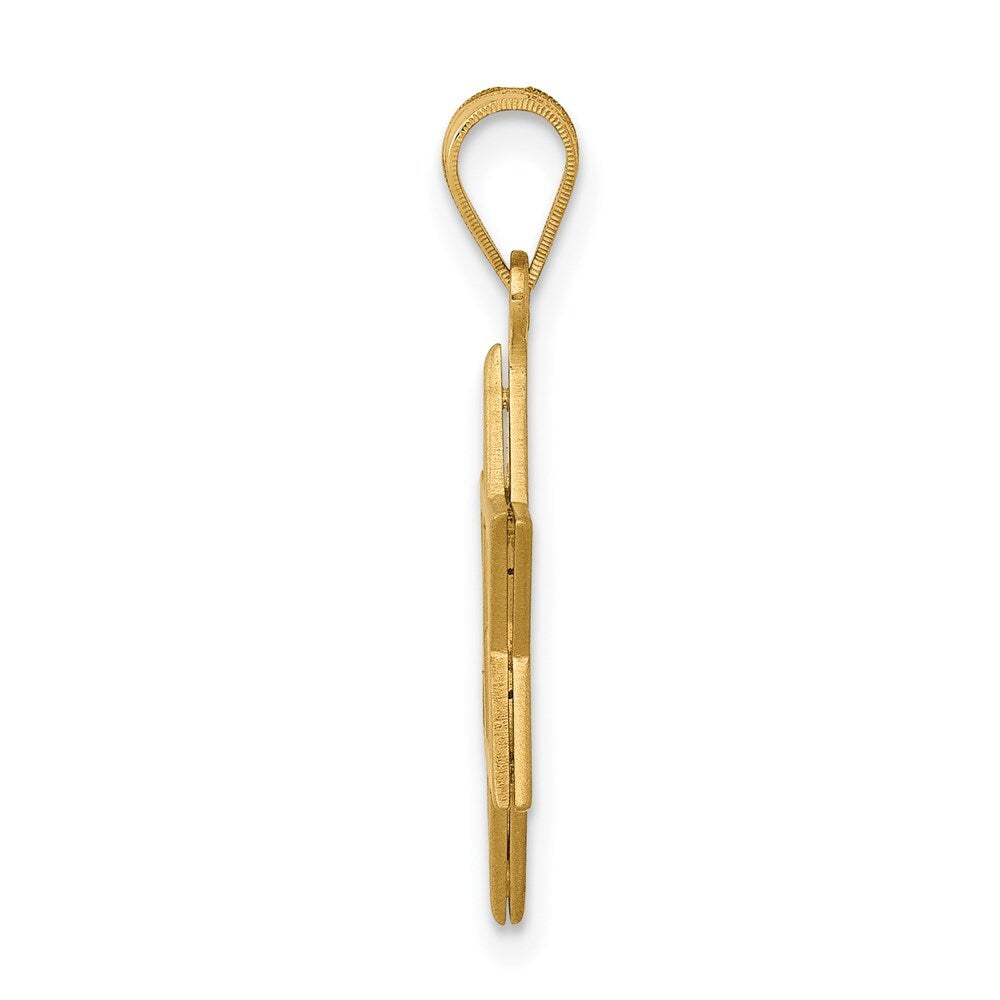 14k Yellow Gold Star of David Pendant for Women