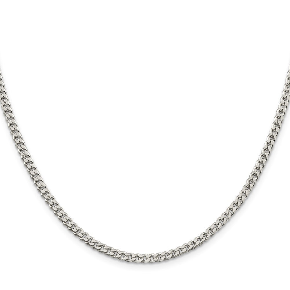 Sterling Silver Polished 3.15mm Curb Chain Necklace