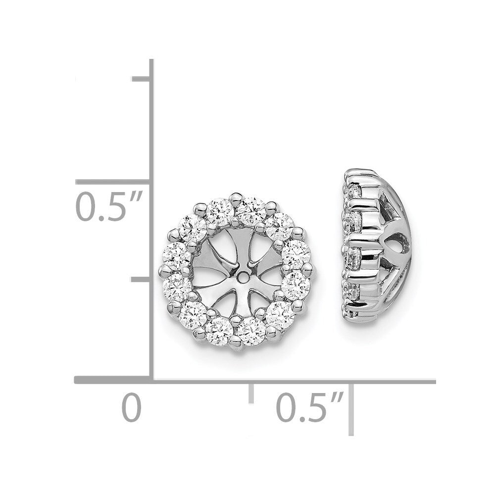 14k White Gold Diamond Earring Jackets