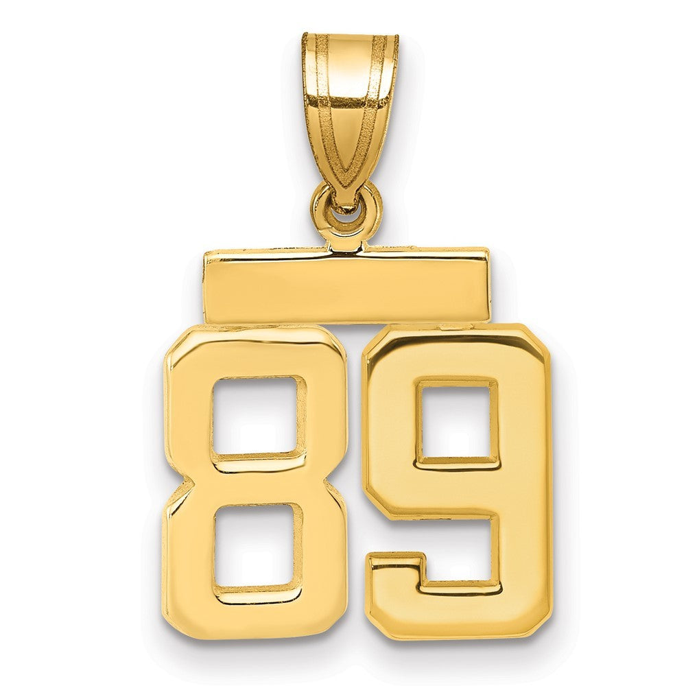 14k Yellow Gold Small Polished Number 89 Charm