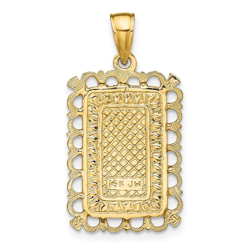 14k Yellow Gold Jack of Hearts Pendant for Women