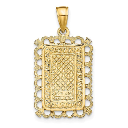 14k Yellow Gold Jack of Hearts Pendant for Women
