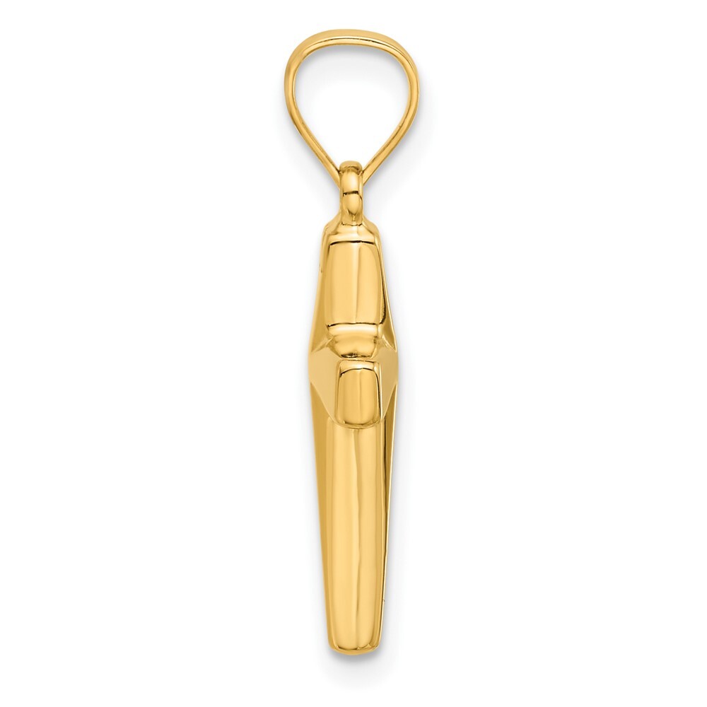 14k Yellow Gold Polished Cross Pendant