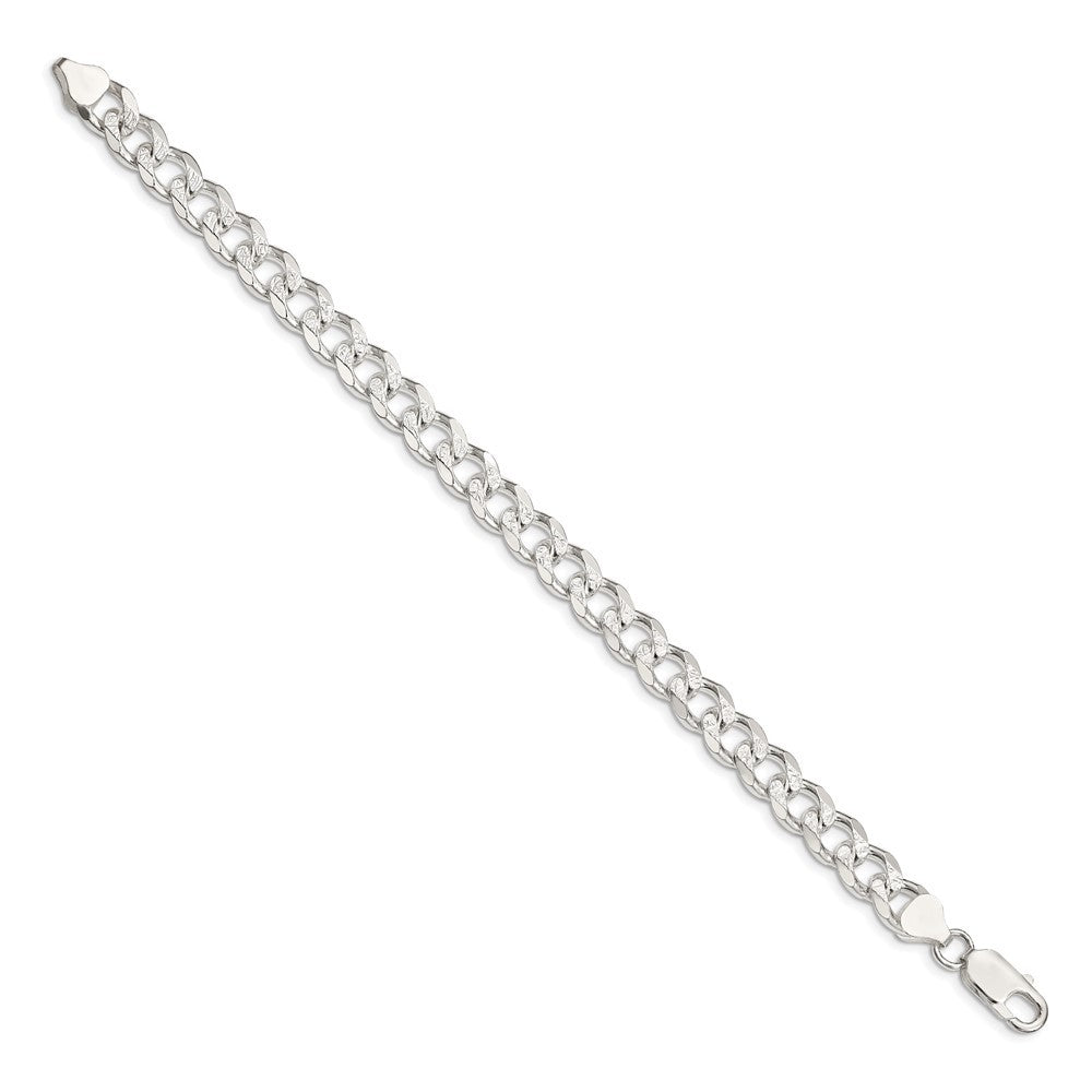 Sterling Silver 8.3mm Curb Chain Bracelet