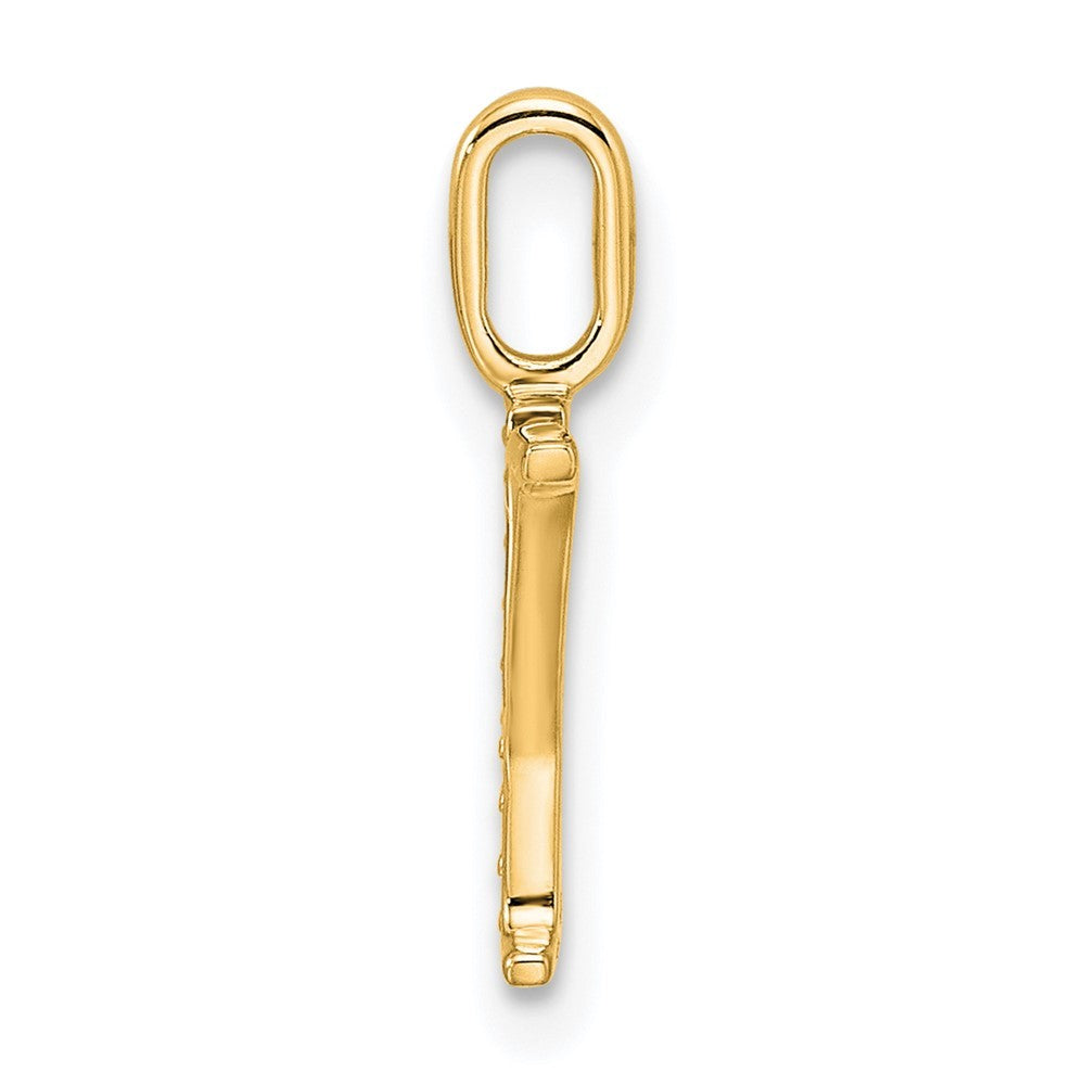 14k Yellow Gold Diamond Letter Y Initial Pendant