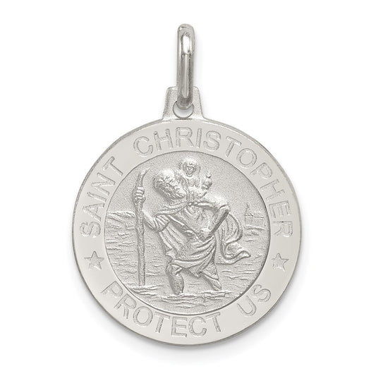 Sterling Silver St. Christopher Medal Pendant Holiday Gift for Women