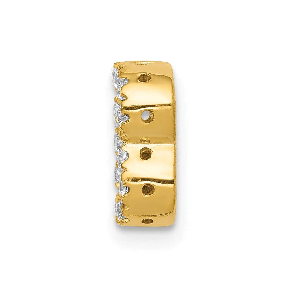 14k Yellow Gold Diamond Letter B Initial Charm Pendant