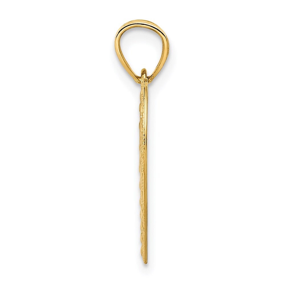 14k Yellow Gold Polished Doves in Heart Pendant for Women