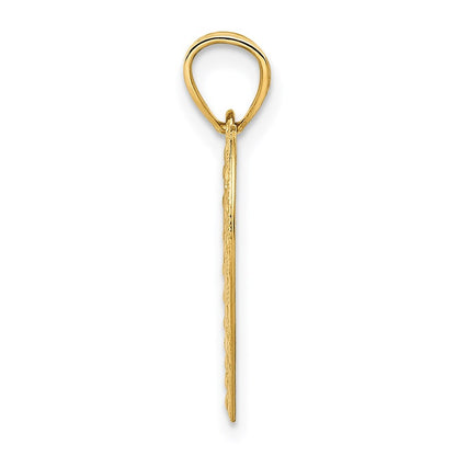 14k Yellow Gold Polished Doves in Heart Pendant for Women