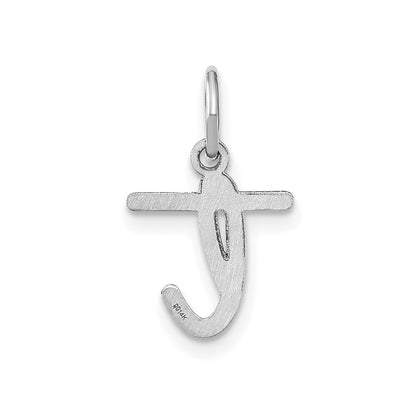 14k White Gold Lower case Letter T Initial Charm Pendant for Women