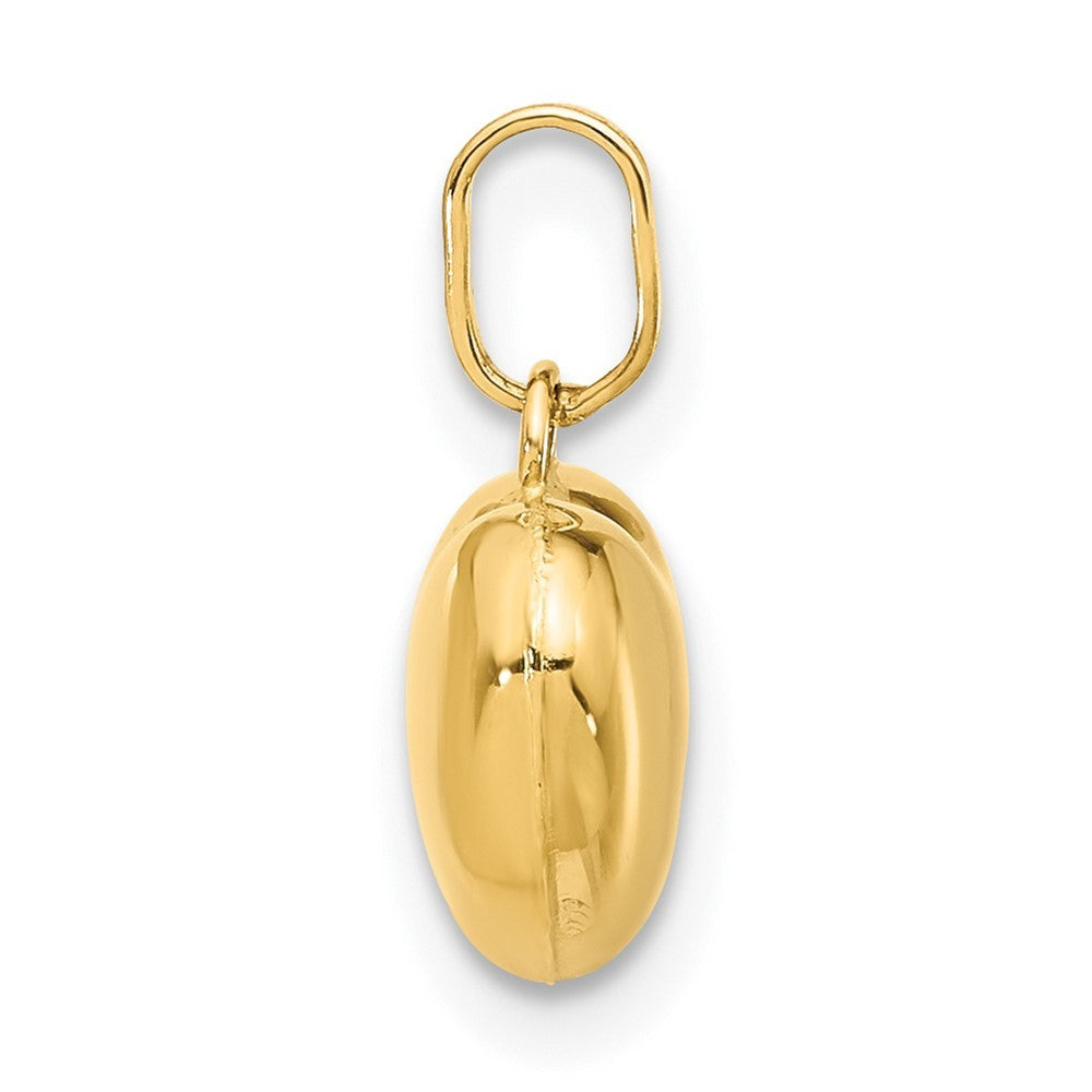 14k Yellow Gold Polished 3-D Puffed Heart Pendant