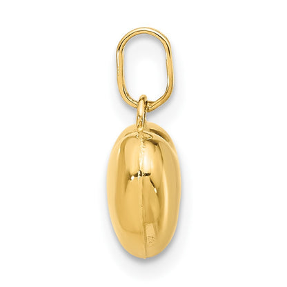 14k Yellow Gold Polished 3-D Puffed Heart Pendant