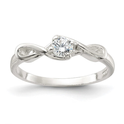 Sterling Silver Cubic Zirconia Ring Size 7