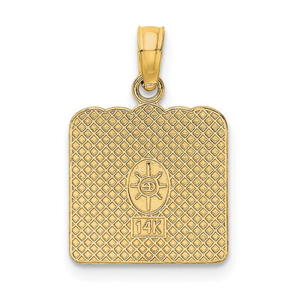 14k Yellow Gold BIRTH CERTIFICATE Charm
