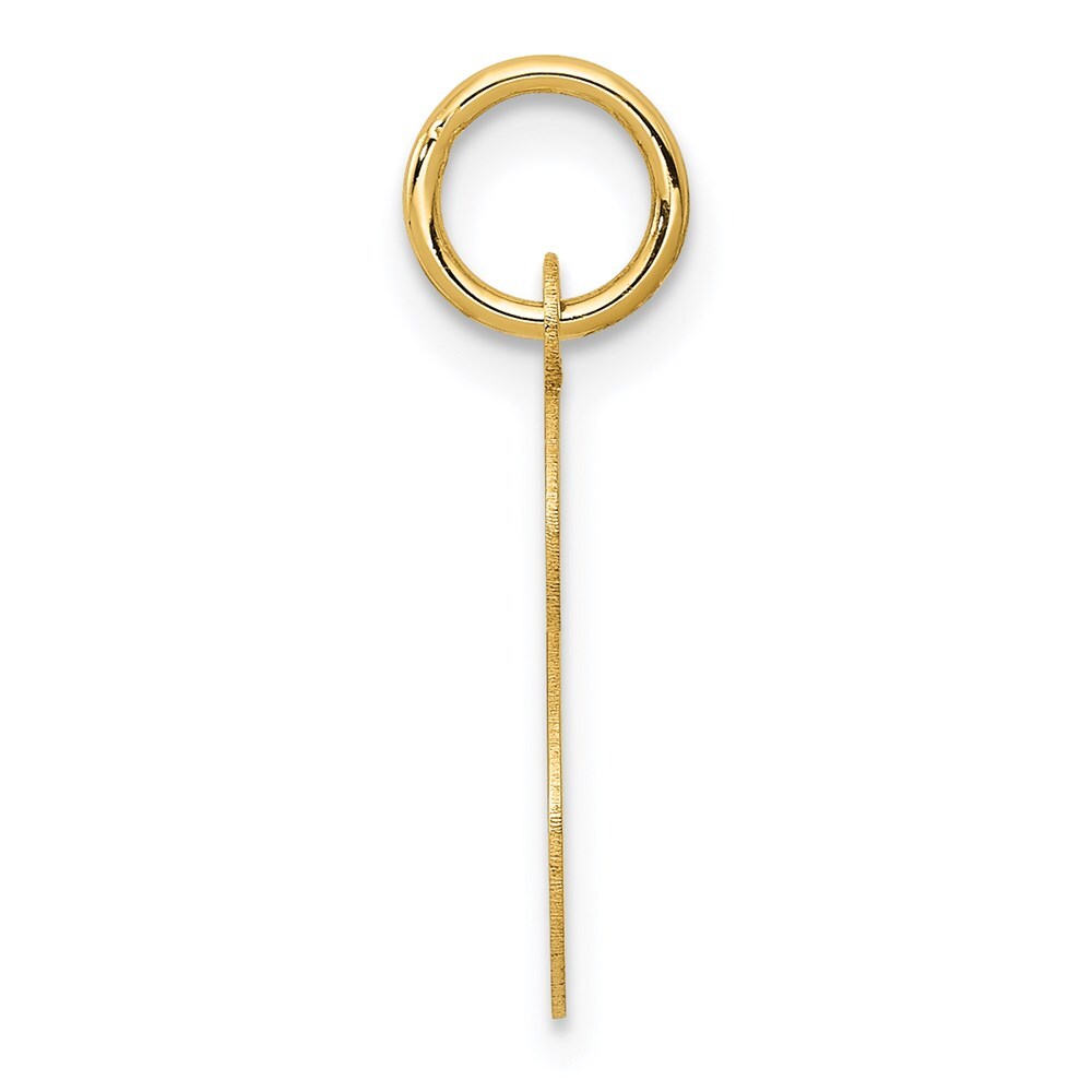 14k Yellow Gold Script Letter S Initial Charm Pendant for Women
