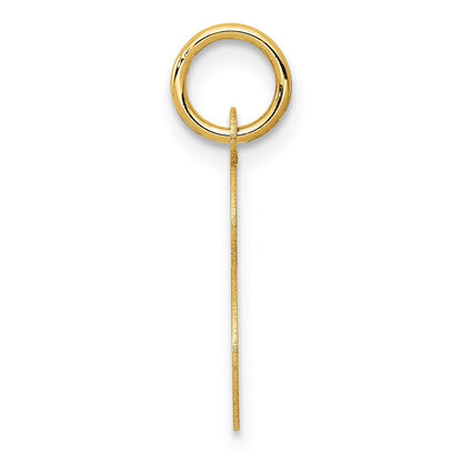 14k Yellow Gold Script Letter S Initial Charm Pendant for Women